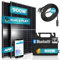 SUNNIVA® 900W Balkonkraftwerk 800W komplett Steckdose - Astro Energy 800W Wechselrichter - PV Solaranlage Komplettset - 2x 450W Solarmodule - inkl. 5m Kabel - Bluetooth WIFI