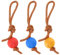 Gudalea 3 Piezas Pelota Perro con Cuerda, Pelotas de Juguete de Caucho Natural para Perros, Pelota Elástica para Lanzar para Perros, Apto para Perros De Todos Los Tamaños