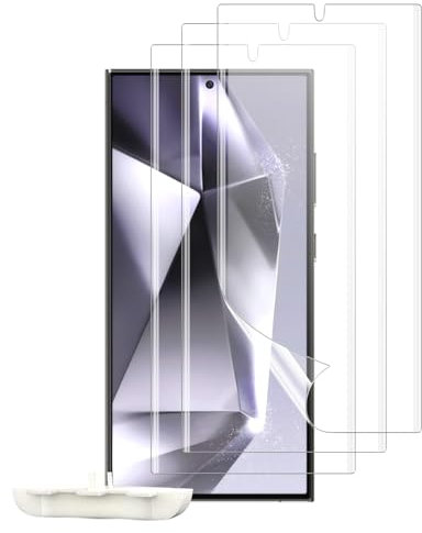 KeHowy Pellicola Protettiva per Samsung Galaxy S24 ultra, [3 Pezzi] [Senza Bolle] Schermo Pellicola Protezione, HD Trasparente TPU Flessibile Protezione Schermo per Samsung Galaxy S24 ultra