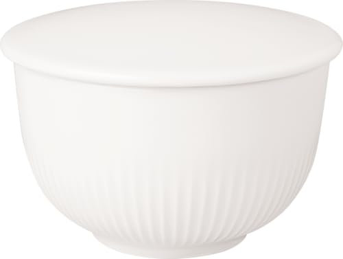 Villeroy & Boch – Afina Zuckerdose mit Deckel, Dose für Zucker, Süßstoffe oder kleine Leckereien, Spülmaschinenfest, Mikrowellengeeignet, Premium Porzellan Made in Germany