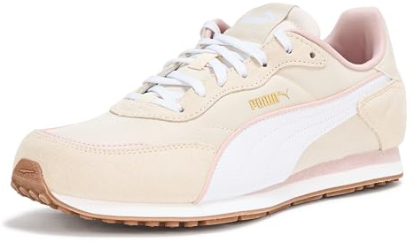 Puma Women's ST Miler Sneaker, Frosted Ivory-Puma White-Gum, 8.5
