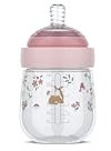 Mepal - Babyflasche Mio Little Dutch - Transparente Kappe zur Aufbewahrung - Anti-Kolik Babyflaschen - Spiralförmiges Design verhindert Verstopfungen - Medizinisches Silikon - 165 ml - Fairy Garden
