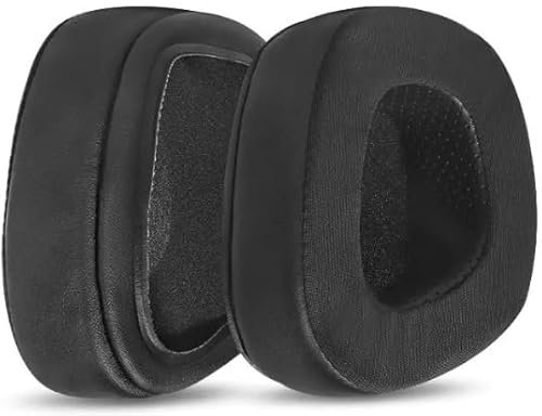 Joghaw Ersatz-Ohrpolster für Corsair Void, Void Pro, Void Elite Kopfhörer, weiches Protein-Leder und Eisseiden-Mesh und Memory-Schaum-Kissen, Schwarz