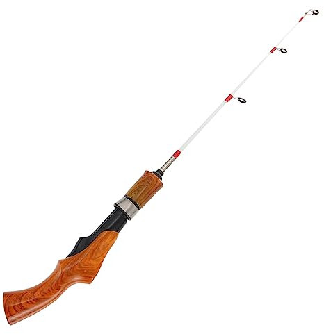 Sosoport Eisangelrute Teleskop Kurz Fiberglas Langlebig Verwicklungsschutz Winter Outdoor Angelsport