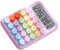 CalculatorColorful C Bunte Taschenrechner Mechanischer Tastaturrechner Elektronischer Desktop -Rechner für Home School Office Lilac Scientific -Funktionen Taschenrechner für
