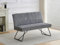 DUBI Möbel Sitzbank Hannah Esszimmerbank 140 cm mit Rückenlehne gepolstert mit Federkern für Esszimmer, Flur, Garderobe mit Metallgestell | modern Design | Grau, 21303-140-RE90