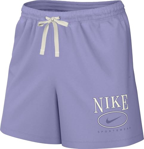 Nike Sportswear Club Fleece French-Terry-Shorts mit mittelhohem Bund und Grafik (Damen, ca. 10 cm), HJ1282