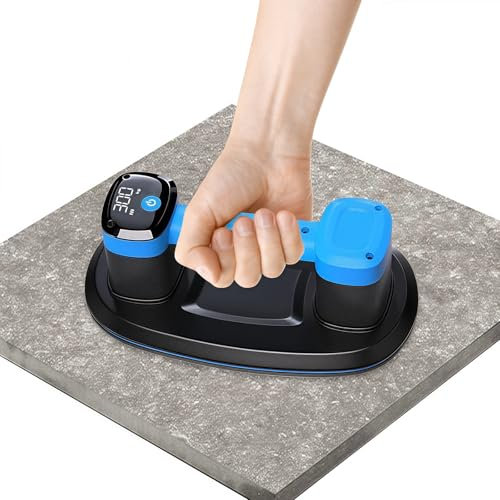 WingFly Ventosa Eléctrica 26 cm con Batería, 2 motores, LCD, max 300 kg Elevador vacío para Azulejos, mármol, vidrio, Ventanas Ventosa potente profesional para colocación de baldosas