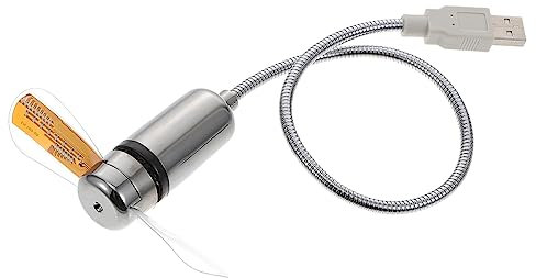 Happyyami Led Luminous Fan Usb-mini-lüfter Tragbar Kühlung Ventilatoren Kühlen Fans Usb-uhr-lüfter Led-uhr Lüfter Usb Computer-lüfter Mini Usb -fan Led -fan Aluminium Silver