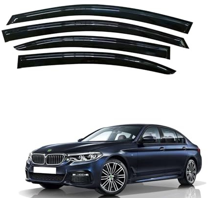 KKHBD Windabweiser für BMW 5 Series E60 F10 F10H 2003-2016, Wind- und Regenabweiser Seitenfenster-Windabweiser Autofenster-Modifikation Zum Verhindern von Regen, Black