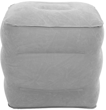 Outdoorm Repose-Pieds Gonflable Confortable Ergonomique Portable Voyage Pied Jambe Oreiller pour Avion Voiture (Grise)