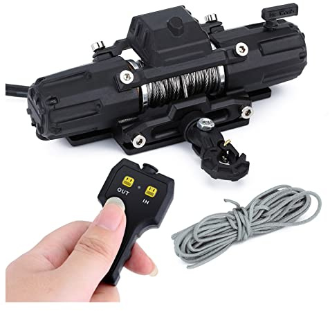 Treuil Système de contrôleur de télécommande sans fil de treuil de treuil double moteurs électriques for 1:10 Rc Crawler voiture axial TRX4 TRX6(Winch Controller Set)