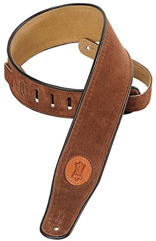 Levy's Leathers Signature Suede Series 2.5 Suede Leather Guitar Strap, Brown (MSS3-BRN)