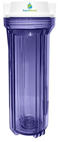 WaterFilterManLtd Logement Filtre à Eau 10, Transparent avec Ports 1/4