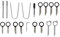 vidaXL 20 pcs Car Radio Removal Key Set - Tools for Audi, Mercedes, Skoda, Becker, Pioneer, VW Beetle, Ford - Includes Special Hex, Pentagon Wrench for BMW - Packaged in Convenient Plastic Bag