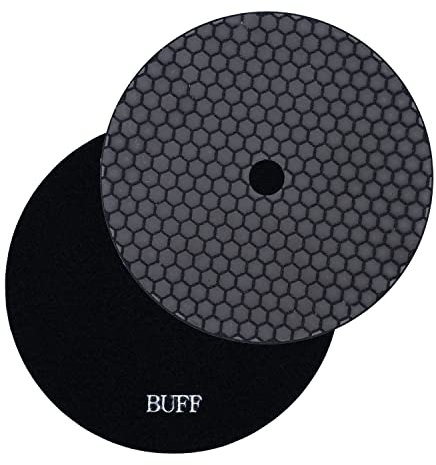 Profi Diamant-Schleifpad für Trockenschliff D = 100 mm Polierer Klettaufnahme für Naturstein Kunststein Granit Marmor Glas Keramik und Fliesen