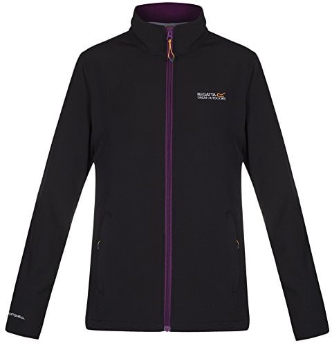 Regatta Connie III-Softshell-Jacke für Damen, wasserabweisend und windfest XS Black/Blackcurrant