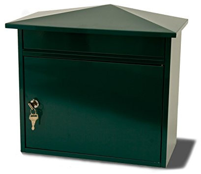 Burg-Wächter MB15G Mersey Briefkasten aus Stahl, grün, 390mm x 347mm x 206mm
