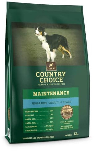 Gelert Country Choice Maintenance White Fish and Rice, 12 kg