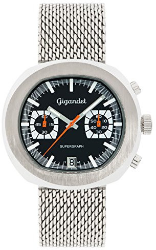 Gigandet Herrenuhr Chronograph Quarz Analog mit Edelstahlarmband Supergraph G11-002