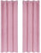 Deconovo Blickdichte Gardinen Verdunkelungsvorhänge mit Ösen Thermogardinen Wohnzimmer für Mädchen, 245x140 cm(HöhexBreite), Rosa, 2er Set