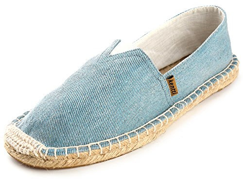 Kentti Uomo Striscia Colorata Piatto Tela Espadrillas Blu 41 EU