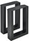 [en.casa] Set de 2 Pieds de Meuble pour Banc Pieds de Table Rectangulaires pour Montage DIY avec Embouts de Protection Acier Noir 30 x 43 cm