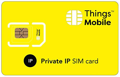 Daten-SIM-Karte mit Private IP-ADRESSE - Things Mobile - mit weltweiter Netzabdeckung und Mehrfachanbieternetz GSM/2G/3G/4G. Ohne Fixkosten und ohne Verfallsdatum. 10 € Guthaben inklusive