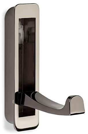 Secotec Garderoben-Haken klappbar Foldi II 80 x 20 mm Chrom dunkel Klapphaken zum Einlassen