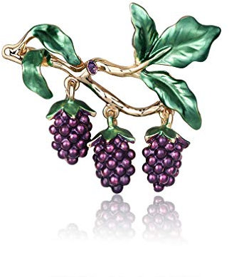 YAZILIND Femmes Raisins Broches Mignon Fruits Émail Épinglettes Épingle Broche Bijoux Cadeaux pour Bijoux