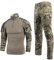 YUSHOW Tenue Airsoft Chemise de Paintball Pantalon Militaire Manches Longues 1/4 Zip Camouflage Uniform Chasse Escalade BDU-CP-XL