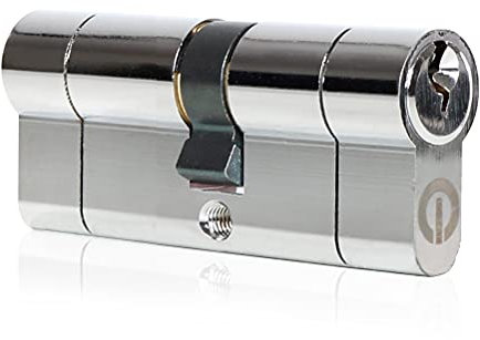 Security Anti-Snap Euro Lock Cylinder-Brass Replacement Lock Barrel (Chrome, 60mm(30/30))