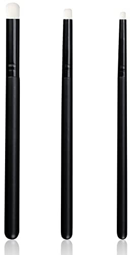 UNIMEIX Mini Blending Brushes for Card Making, Dry Brush Miniature Painting Background Blender Paint Brushes Small Brushes Detailed Paint Watercolor Brushes (6 Pack) (3, Black)