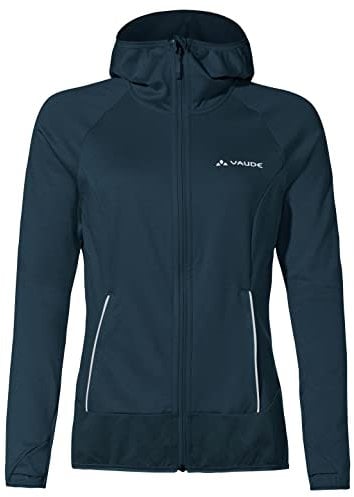 VAUDE Fleecejacke Damen - Tekoa Fleece Jacket II, funktionelle Fleece-Übergangsjacke mit Kapuze, warme Zwischenjacke zum Wandern mit Stretch-Anteil