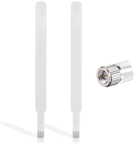 aigolink Antenna 4G LTE SMA Maschio 10dBi 19cm WiFi Omni direzionale amplificatori di segnale per Tim Vodafone Huawei ZTE 4G Router Modem Gateway Cellulare Telecamera, 2 Pacchi