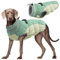 Kuoser Wintermantel für große Hunde – Winddichte & wasserdichte Hundejacke mit Weichem Fleecefutter, Reflektoren, Pelzkragen, Reißverschluss & D-Ring – Warme Hundebekleidung für Outdoor, 2XL