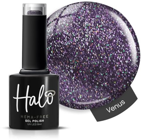 Halo Gel Polish 8ml - Venus. UV/LED Gel Nail Polish, Long Lasting & Easy To Apply. Nail Art Colours For Manicure & Pedicure. Gel Polish For Professional & Home Use.