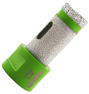 FACHLICH Diamantbohrer Fliesenbohrer 20mm Diamant Fingerfräser Lochsäge M14 Gewinde für Porzellan Fliese Keramik Granit Marmor Trockenbohren