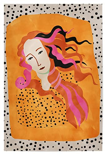 artboxONE Poster 60x40 cm Abstrakt Portrait Gelbe Tupfen - Bild venus die geburt der venus geburt der venus