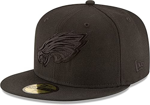 New Era NFL 9FIFTY Adjustable Snapback Mens Hat Cap One Size Fits All (Philadelphia Eagles Black), Philadelphia Eagles Black, One Size
