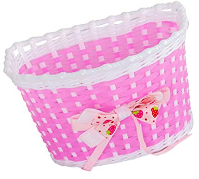 Panier De Vélo Pour Enfants Panet De Remplacement De Guidon Avant Avec Accessoire De Vélo Bowknot Rose, Panier De Vélo Pour Enfants, Panier De Remplacement De Vélo, Accessoire De Vélo Avant Pour