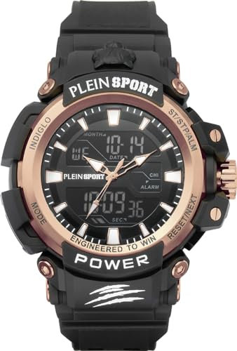 Plein Sport Herren Uhr Analog Digital Quarz Combat PSNBA0323 Silikon