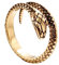TQWSVUM Ouroboros Ring – Herren Damen Wikinger Vintage Punk Schlangenring – Edelstahl Vergoldet Gothic Offener Verstellbarer Tierring Modeschmuck Größe 7–13 (Style : Gold_11)