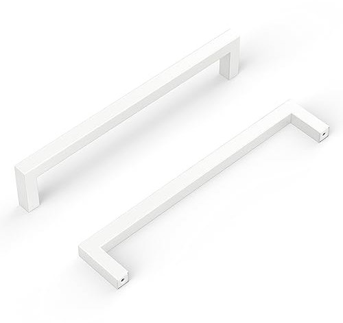 goldenwarm 10 Stück Griffe Weiß Schrankgriffe 128mm lochabstand Möbelgriff Weiß, Küchengriffe Türgriffe Küche Möbelgriffe Griffe Für Küchenschränke