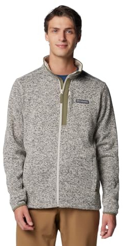 Columbia Herren Sweater Weather Full Zip Fleecejacke mit durchgehendem Reißverschluss, Dark Stone Heather, M