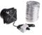 Oniissy Leistungsstarker Ventilator mit starker Saugkraft und Kunststoffkanal für effektive Rauch- und Staubabsaugung, USB-Ventilator, Rauchabsorber, Abluftventilator (Ventilator plus 3 Meter Rohr)