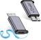 Duttek USB Micro B to USB C Data Charging Adapter - 10Gbps USB Type C female to USB3.0 Micro B male External Hard Drive Converter, for External Hard Drives, SSD, Tablets, Cameras, Laptops - 2 Pack