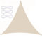 Ryanbem Voile de Parasol Triangle 95% RéSistant Aux UV, Voile D'Ombrage ImperméAble ExtéRieur, Voile de Parasol avec 3 Morceaux de Corde pour Jardin Patio Piscine Blanc Cassé 2x2x2m