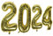 OFFSCH 1 Satz 2024 2024 Aluminiumfolienballon 2024 Nummernballons goldschwarze Luftballons Zahlenballons hochzeitsdeko balloons 2024 Nummernballon für das neue Jahr Dekorative Luftballons