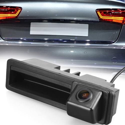 BHZNGD HD-Rückfahrkamera, 170 Grad Weitwinkel, wasserdicht und Nachtsicht, Rückfahrkamera für Kofferraumgriff, kompatibel mit Audi A3 S3 RS3 8P 2003-2013 A4 S4 RS4 B6 B7 2003-2008